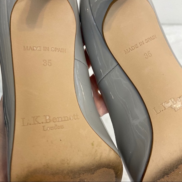 Lk l.k. Bennett odyssia grey patent leather pumps - Picture 4 of 7